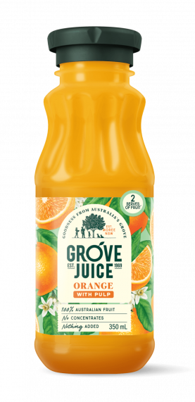 Grove Juice Orange with Pulp 350ml Front